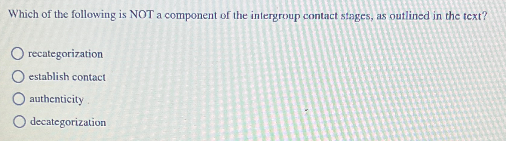 Solved Which of the following is NOT a component of the | Chegg.com