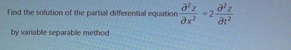 Solved az Find the solution of the partial differential | Chegg.com