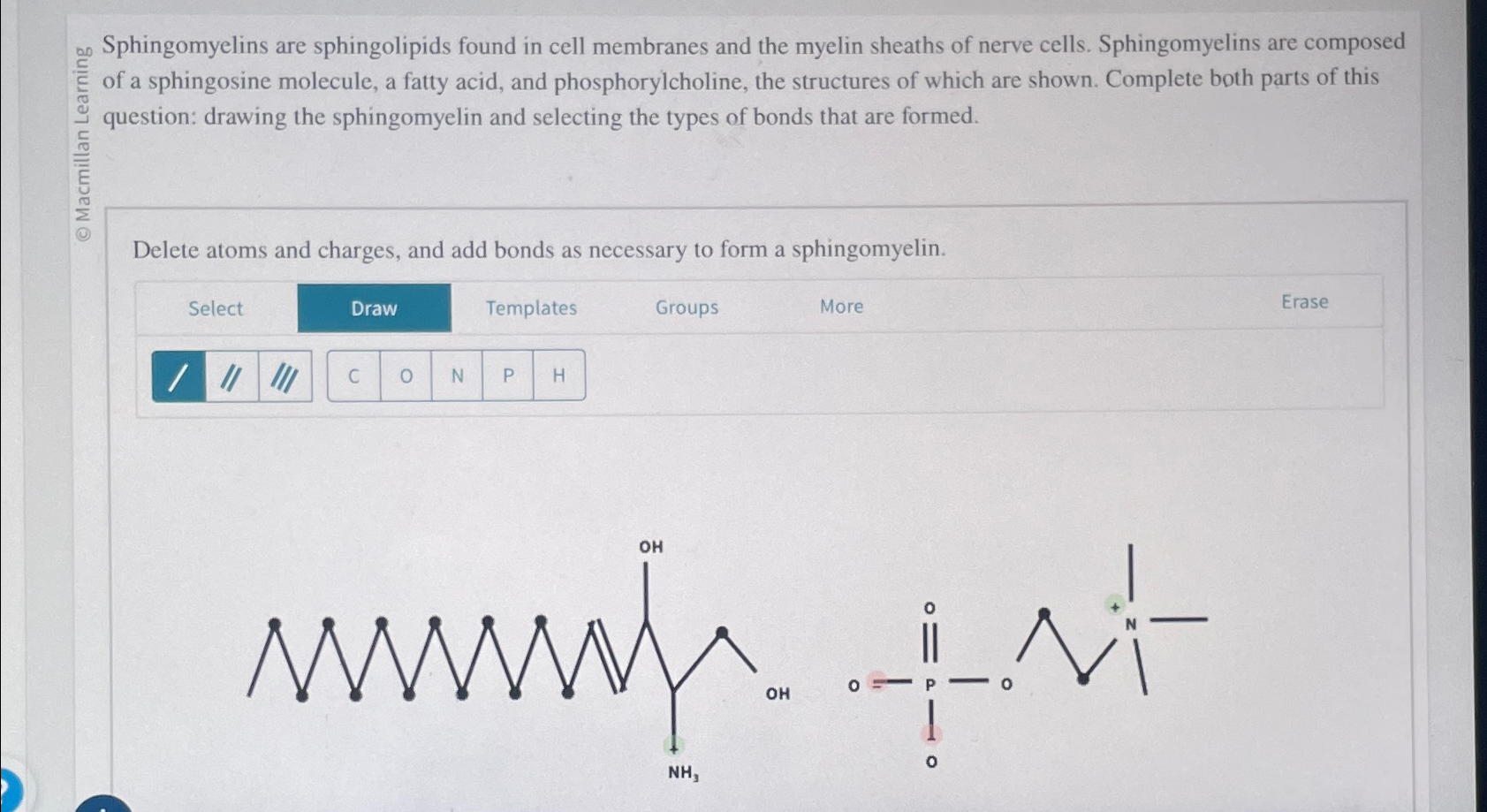 Solved Sphingomyelins are sphingolipids found in cell | Chegg.com