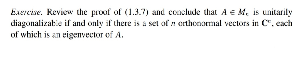 Solved Exercise. Review the proof of (1.3.7) ﻿and conclude | Chegg.com
