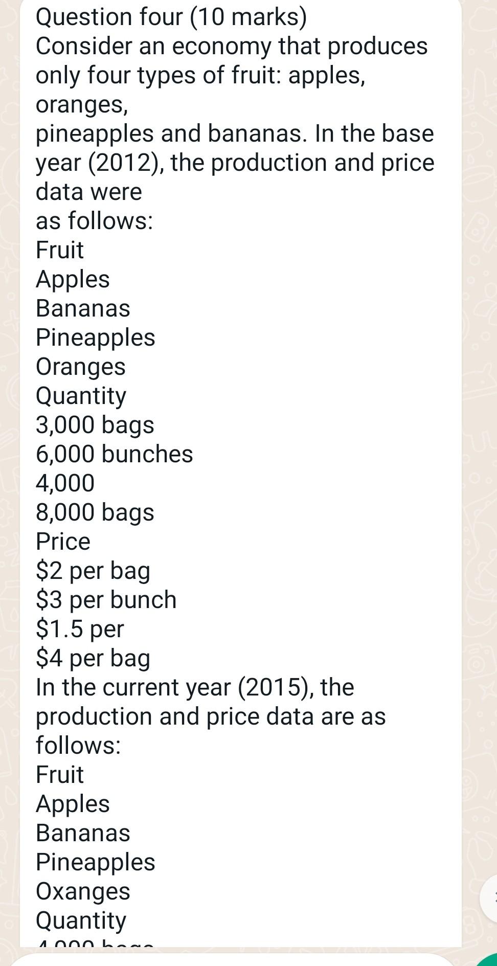 Question four (10 marks) Consider an economy that | Chegg.com