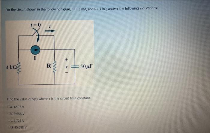 Solved For the circuit shown in the following figure, if = 3 | Chegg.com