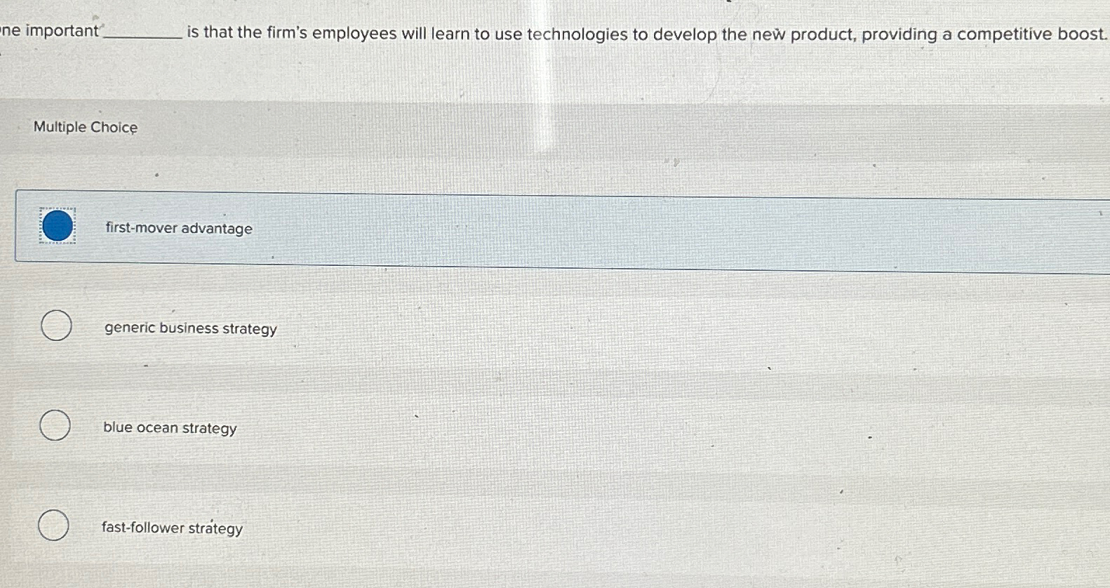 Solved ne important is that the firm's employees will learn | Chegg.com