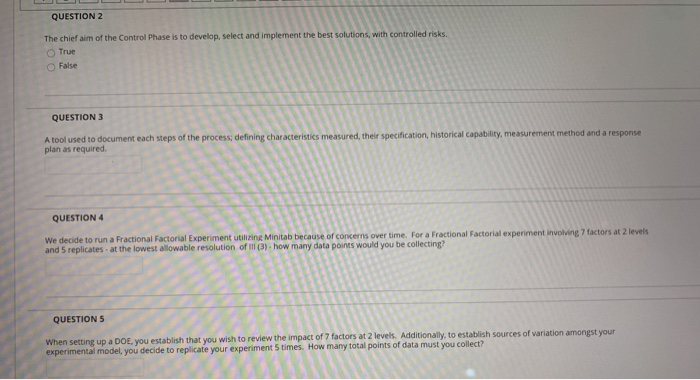 Solved QUESTION 2 The chief aim of the Control Phase is to | Chegg.com