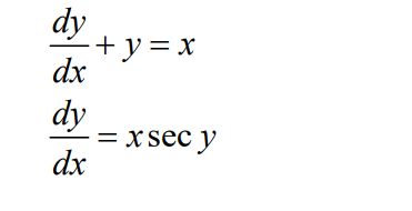 Solved dy dx dy dx + y = x = x sec y | Chegg.com