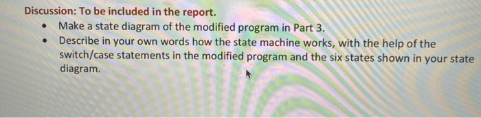 Part 3: Program Modification 11. Save the FSMExample | Chegg.com