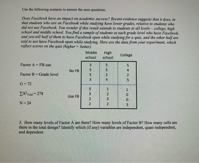 Solved Use The Following Scenario To Answer The Next | Chegg.com