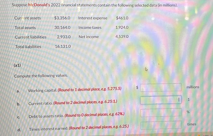 solved-suppose-mcdonald-s-2022-financial-statements-contain-chegg