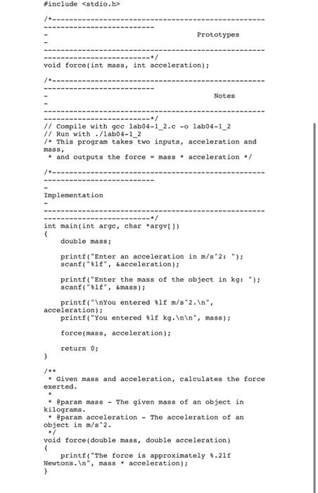 [Solved]: need help fixing this code in c #include Prototy