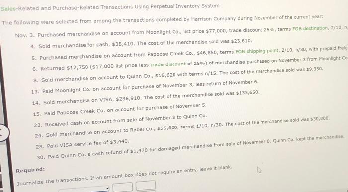 Solved Sales Related And Purchase Related Transactions Using Chegg