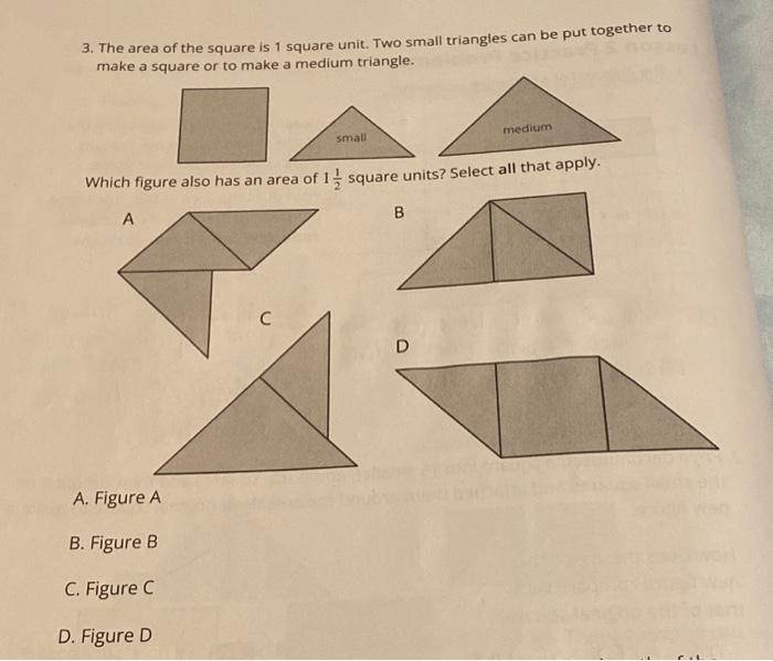 Solved its cool thats all 3. The area of the square is 1 | Chegg.com