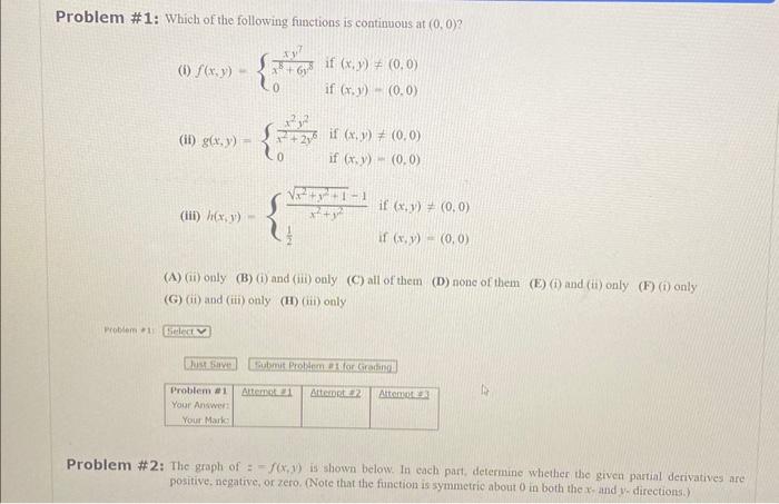 Solved Problem \# 1: Which of the following functions is | Chegg.com