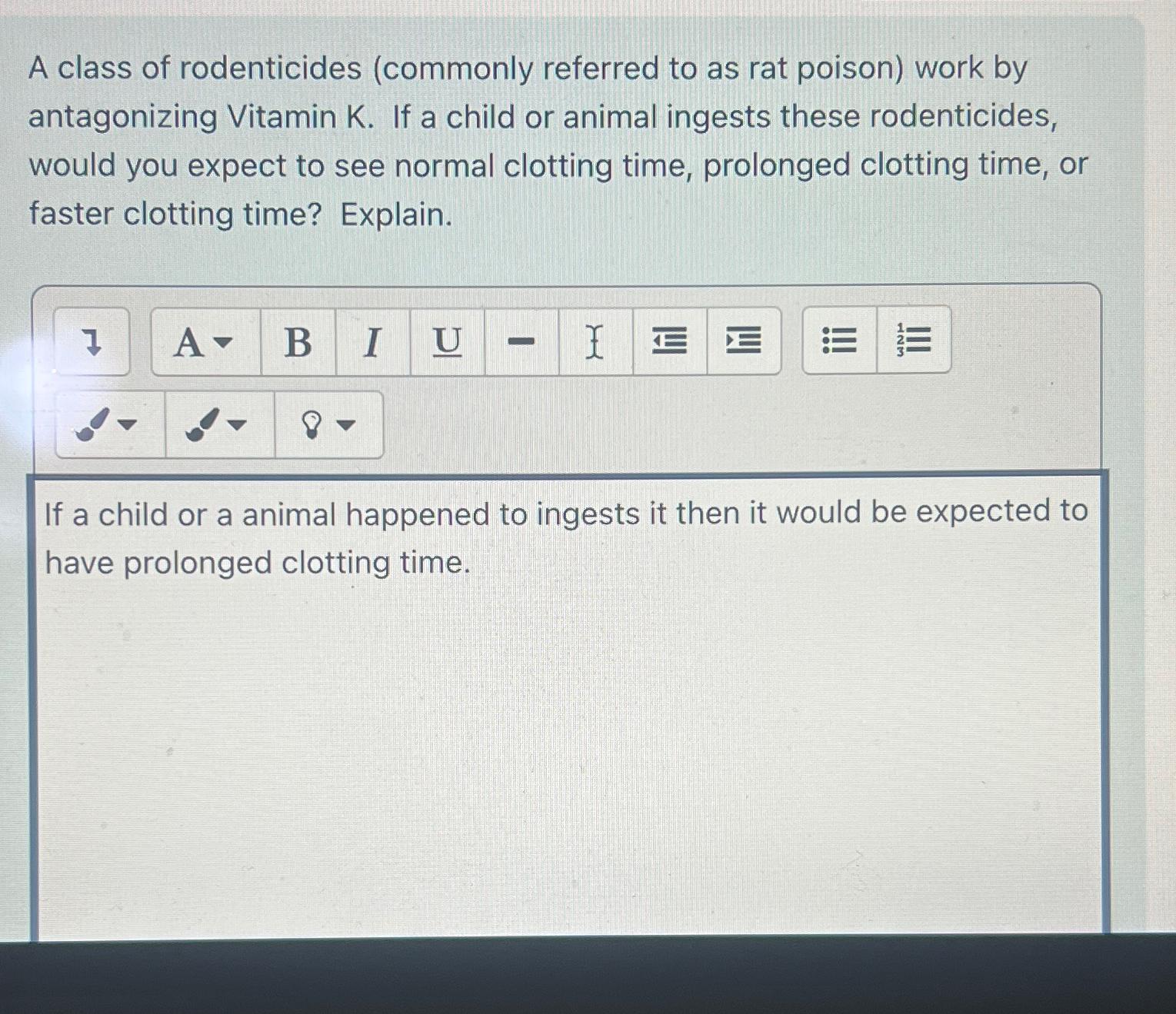 Solved A class of rodenticides (commonly referred to as rat | Chegg.com