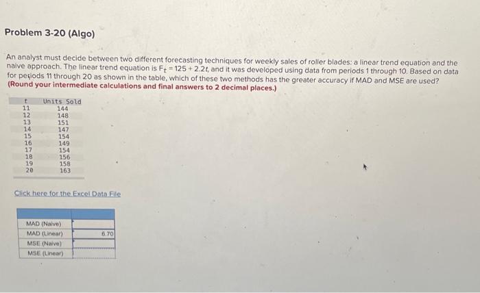Solved An analyst must decide between two different | Chegg.com