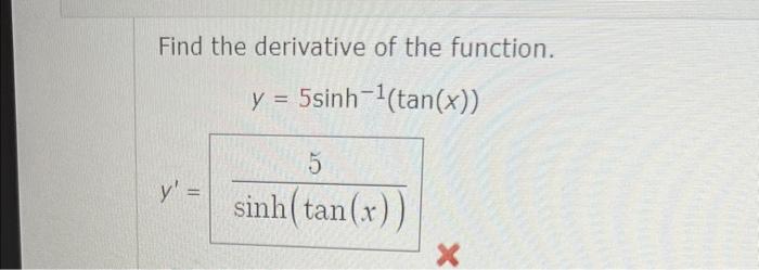 Solved Find the derivative of the function. | Chegg.com