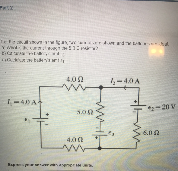 Solved Part 2 For The Circuit Shown In The Figure, Two | Chegg.com