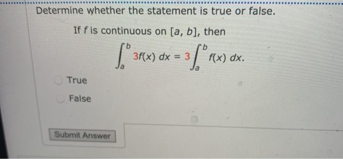 Solved Determine whether the statement is true or false. If | Chegg.com