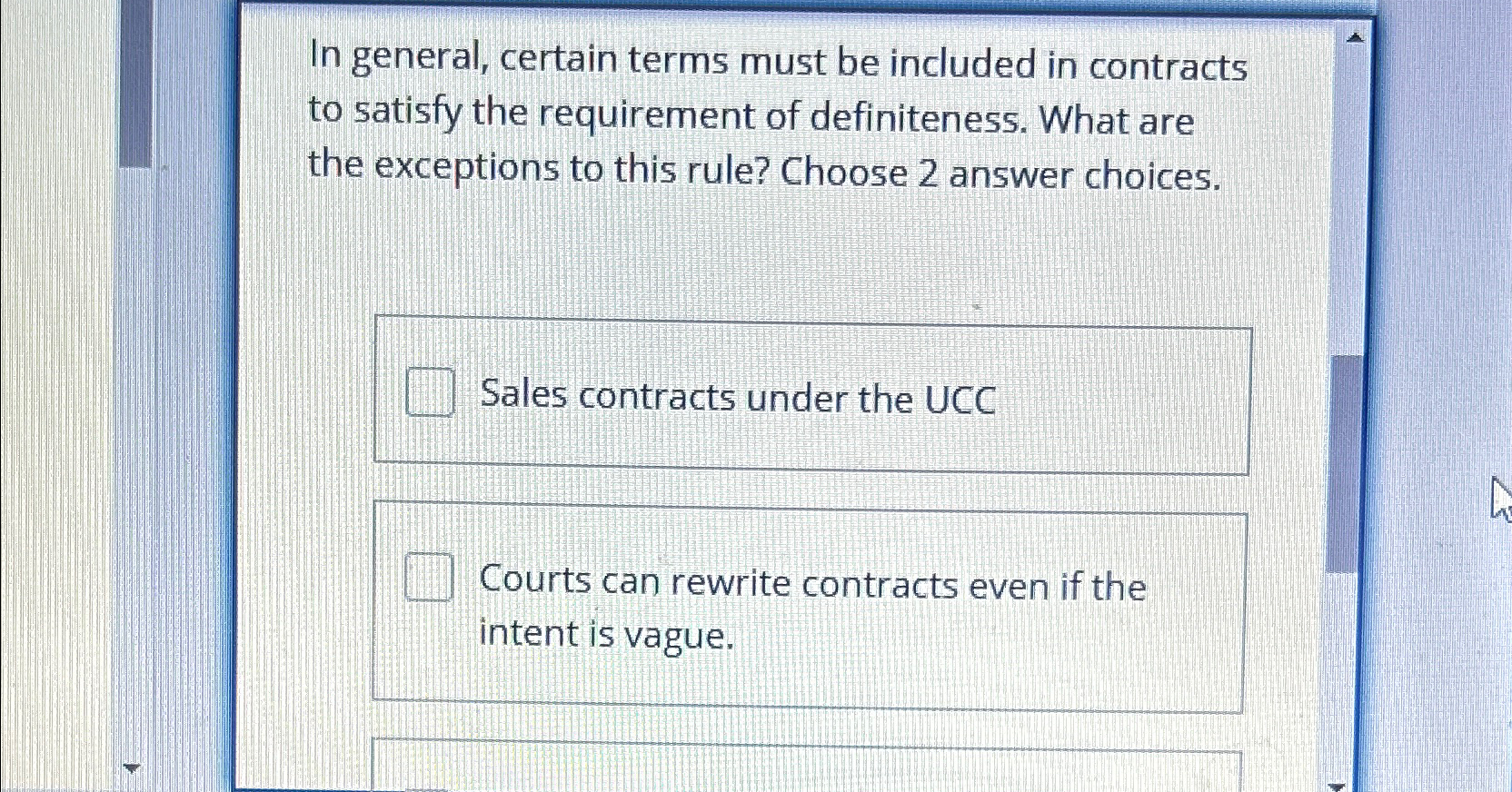 Solved In general, certain terms must be included in | Chegg.com