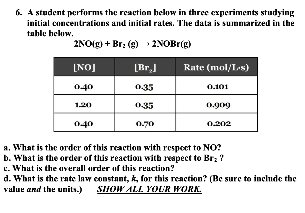Solved A student performs the reaction below in three | Chegg.com