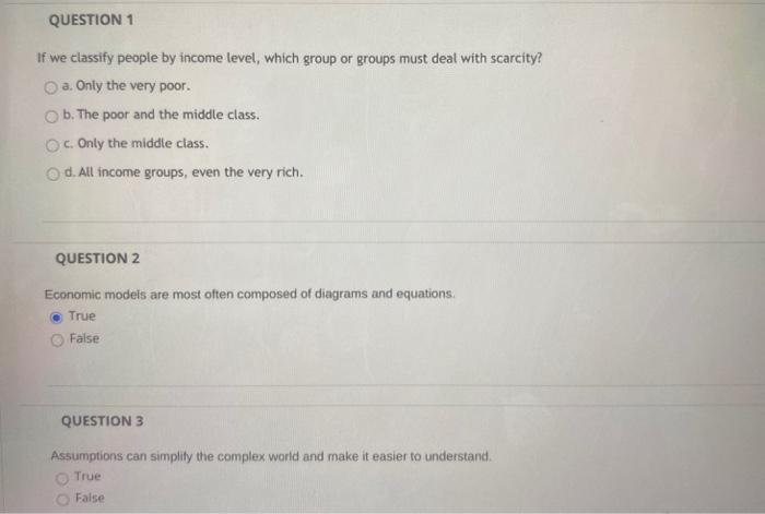 Classification Questions Income Solved QUESTION 1 If we classify people by income level, | Chegg.com