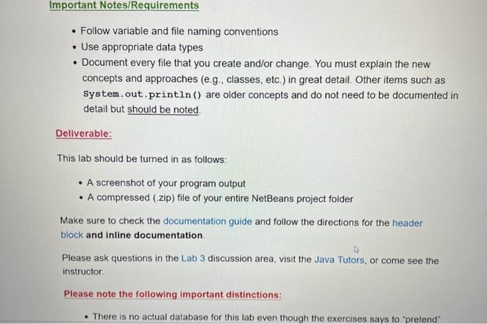 Solved In our 3rd lab of the semester, we will create a Java | Chegg.com