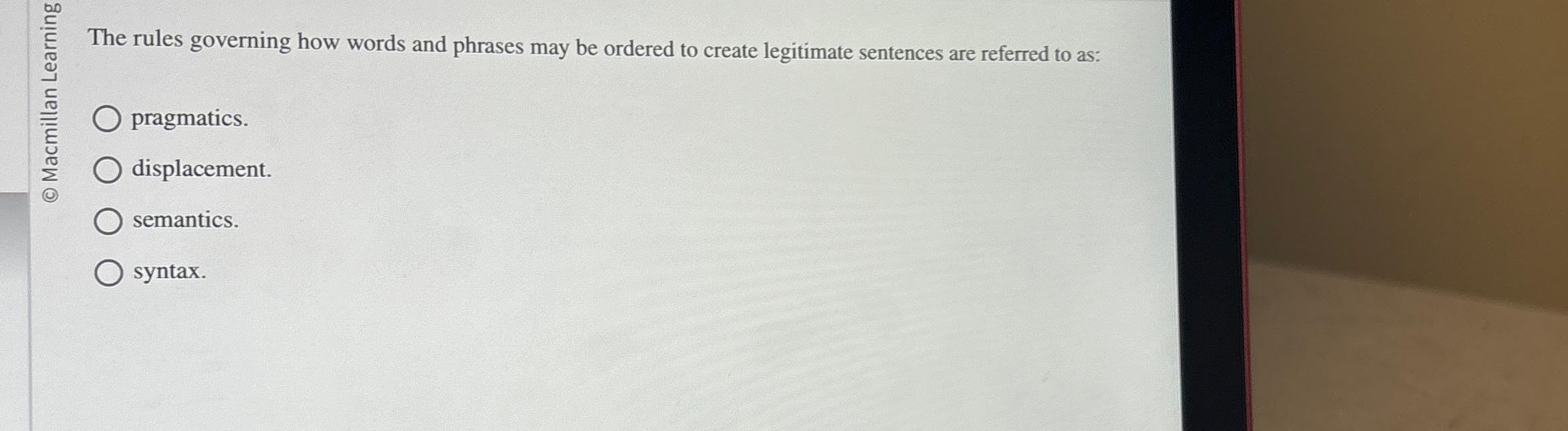 Solved The rules governing how words and phrases may be | Chegg.com