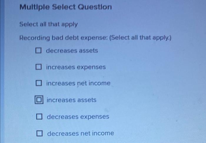 Solved Multiple Select Question Select all that apply | Chegg.com