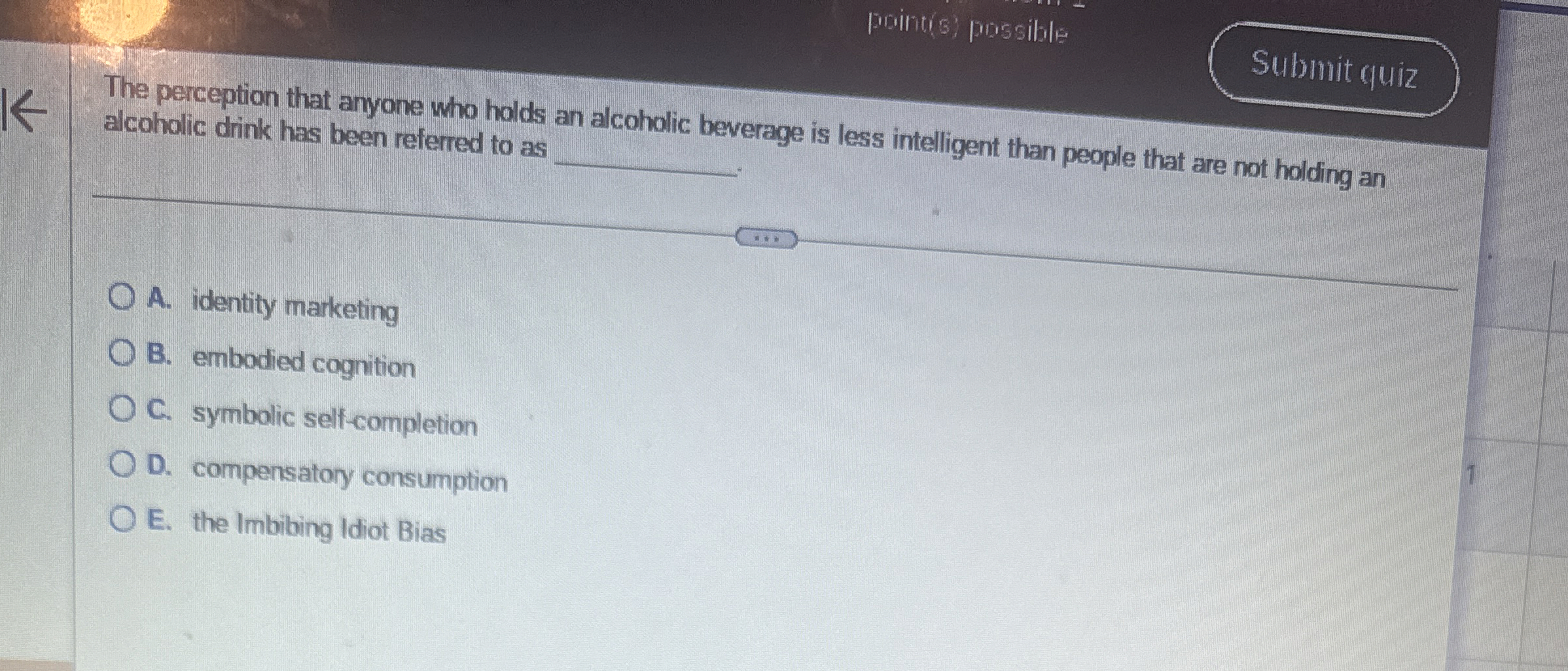 Solved The perception that anyone who holds an alcoholic