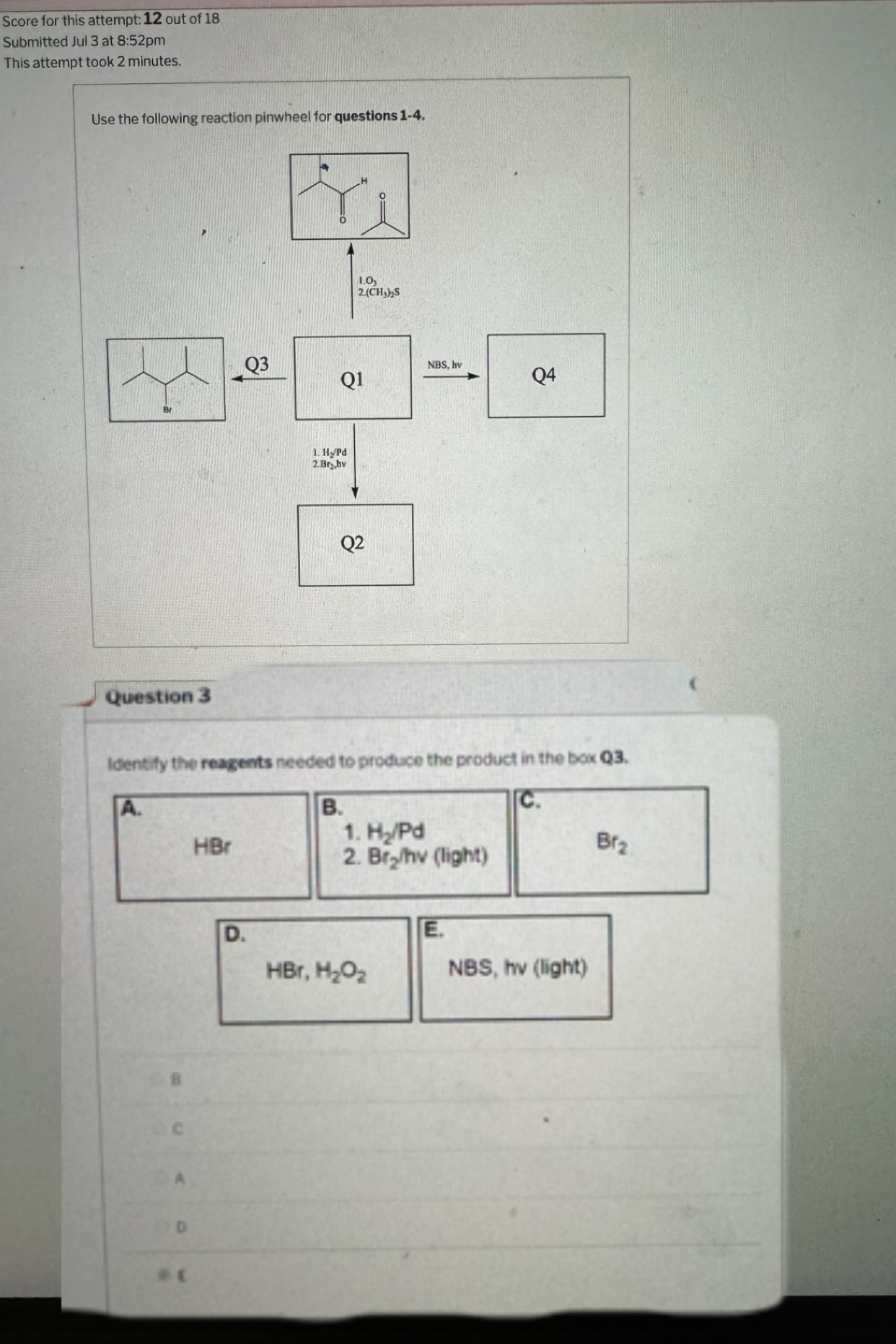 Solved Score for this attempt: 12 ﻿out of 18Submitted Jul 3 | Chegg.com