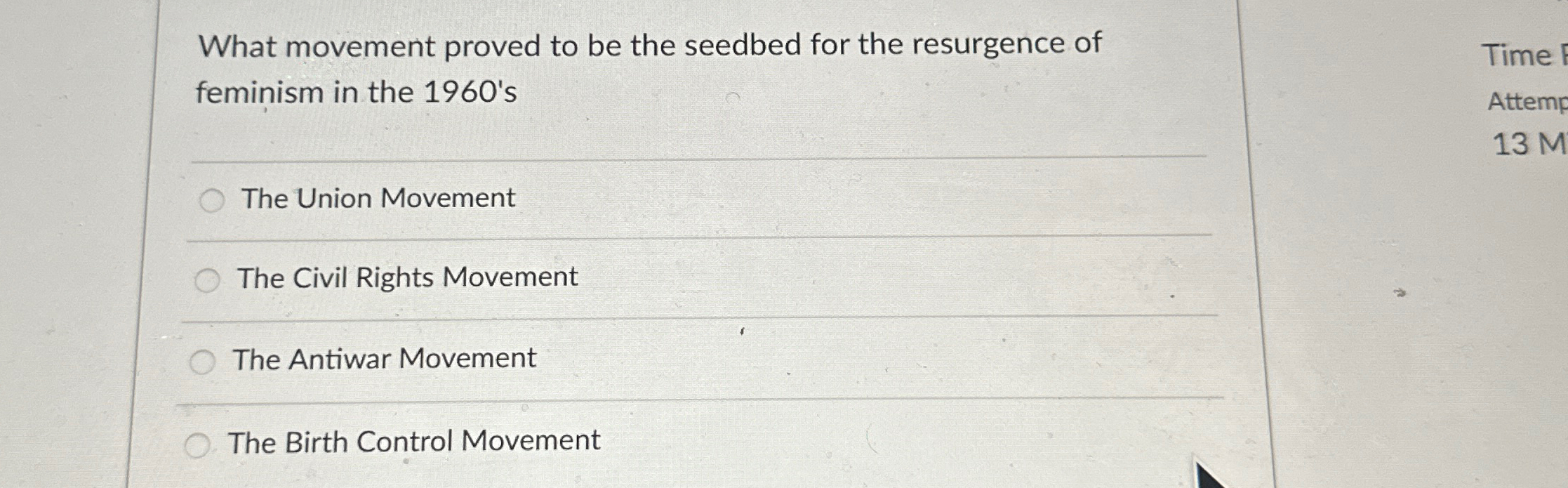 Solved What movement proved to be the seedbed for the | Chegg.com