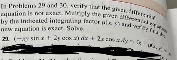 Solved In Problems 29 and 30, verify that the given | Chegg.com