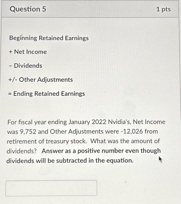 Solved Beginning Retained Earnings + Net Income - Dividends | Chegg.com