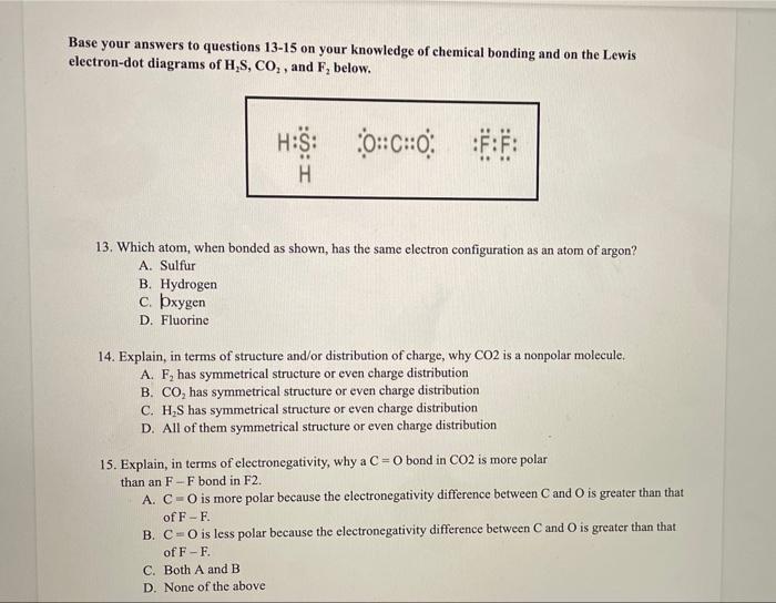 Solved Base your answers to questions 13-15 on your | Chegg.com