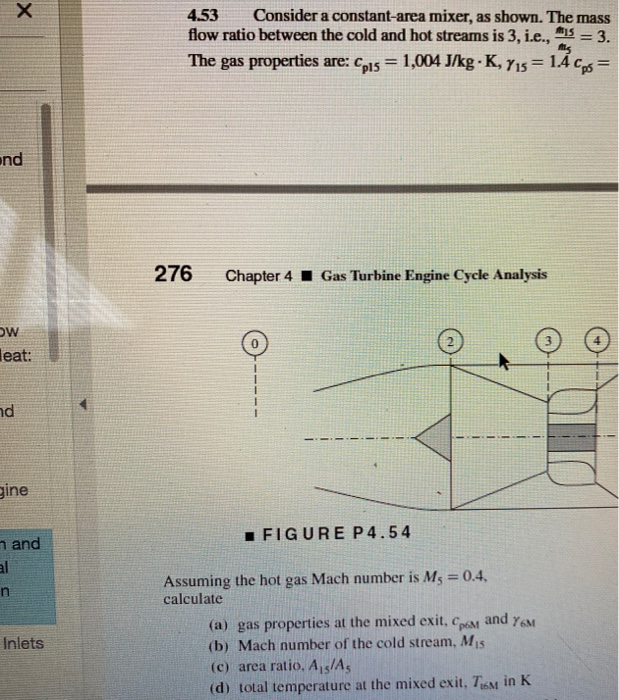 х 4.53 Consider a constant-area mixer, as shown. The | Chegg.com