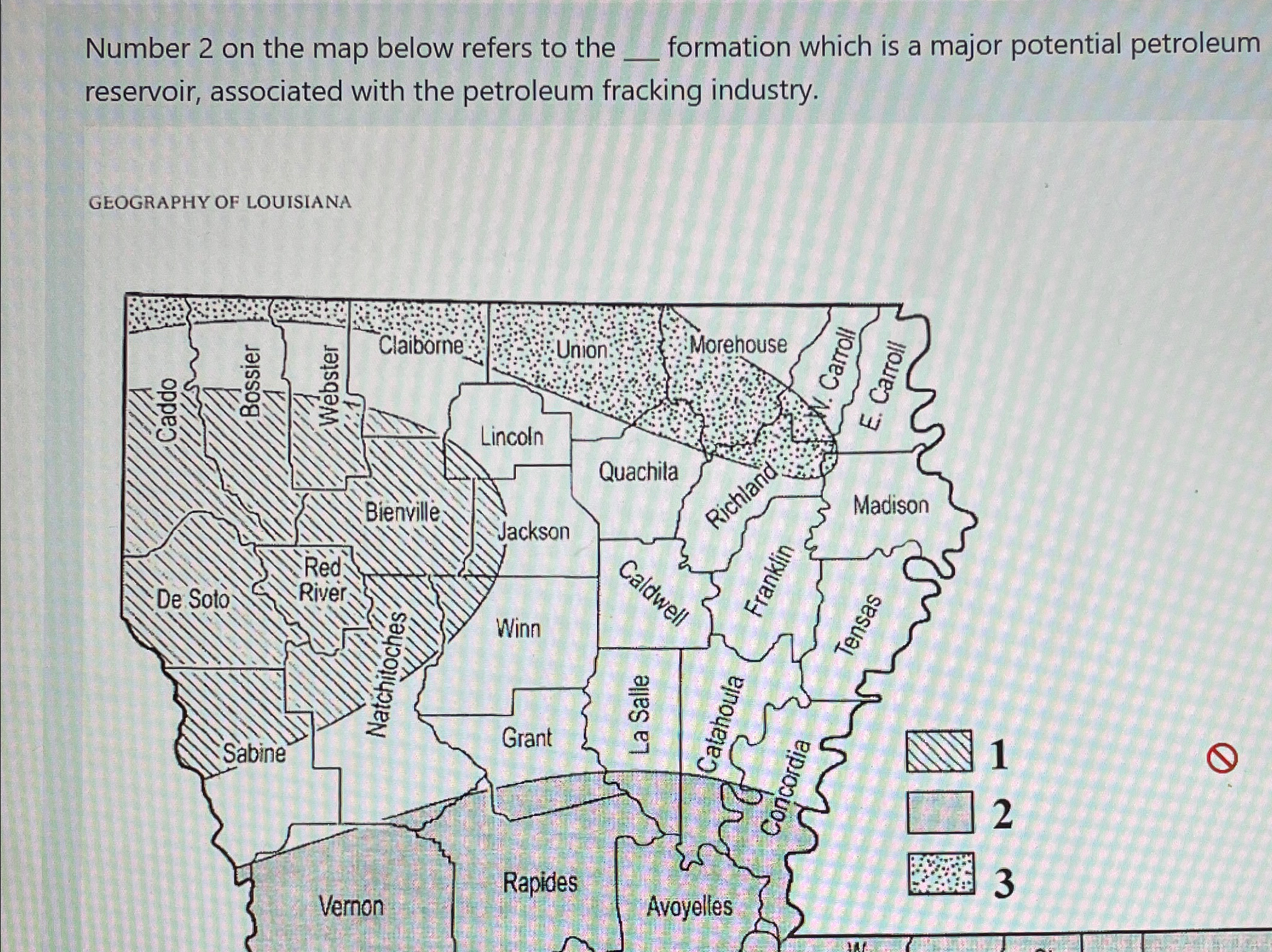 Solved Number 2 ﻿on the map below refers to the q, | Chegg.com