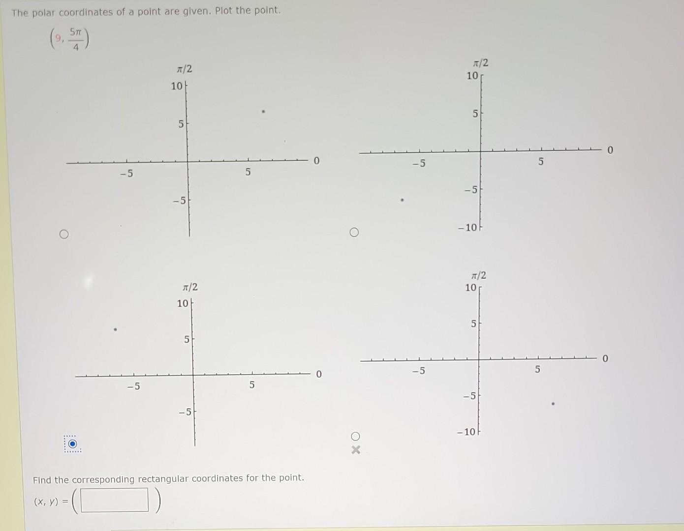 Solved The polar coordinates of a point are given. Plot the | Chegg.com