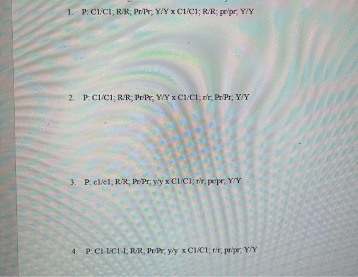 Solved Perform the following crosses and give your final | Chegg.com