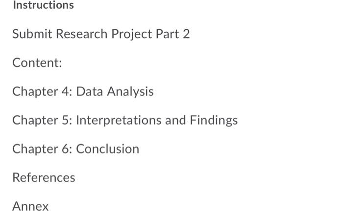 Solved Instructions Submit Research Project Part 2 Content: | Chegg.com