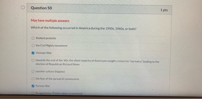 Solved Question 50 1 pts May have multiple answers Which of | Chegg.com