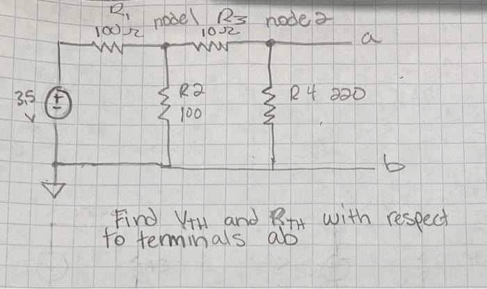 Solved R Toor nodel R3 node a 1032 WW a w 3,5 ☺ Ra 3100 E R4 | Chegg.com