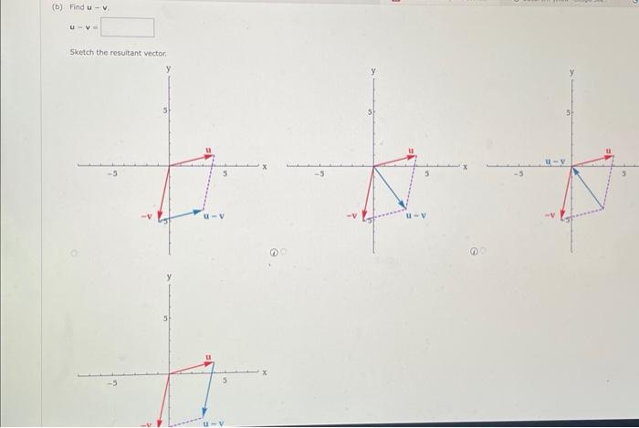 Solved Consider the following vectors. u= 4,1),v=(1,5) (a) | Chegg.com