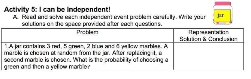 Solved Activity 5: I can be Independent! A. Read and solve | Chegg.com