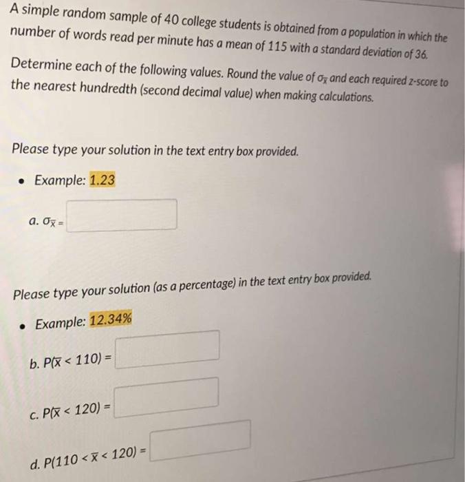 Solved A simple random sample of 40 college students is | Chegg.com