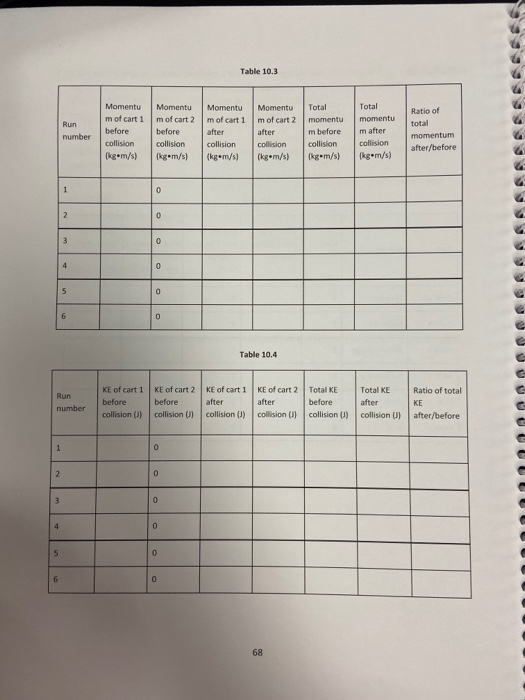 Need Help Doing Calculations For Table 10.3 And 10.4. 