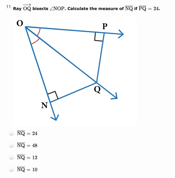 Solved Cts Nop Calculate The Measure Of Nq If Pq 24 N Chegg Com