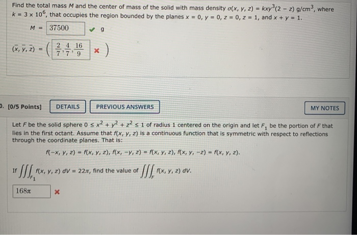 Solved Find The Total Mass M And The Center Of Mass Of Th Chegg Com