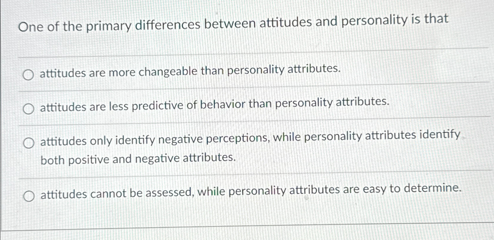 Differences Between Positive & Negative Attitudes