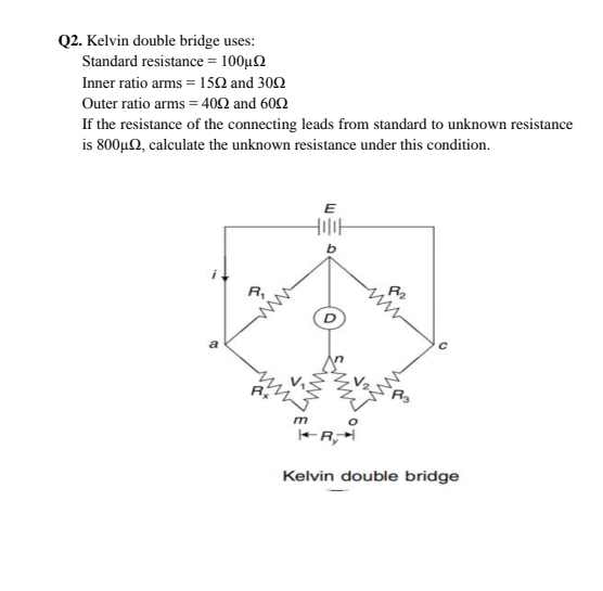 kelvin double bridge experiment conclusion