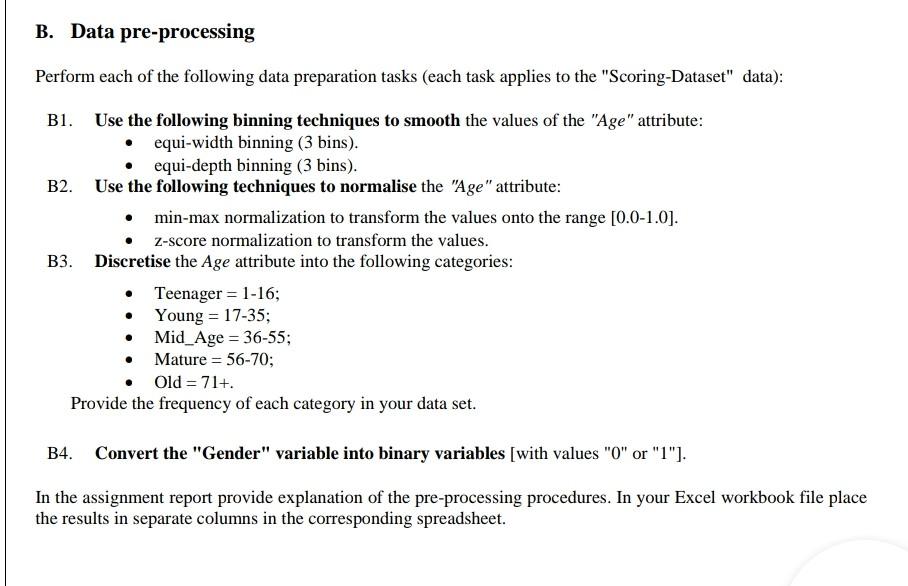 Solved B. Data Pre-processing Perform Each Of The Following | Chegg.com