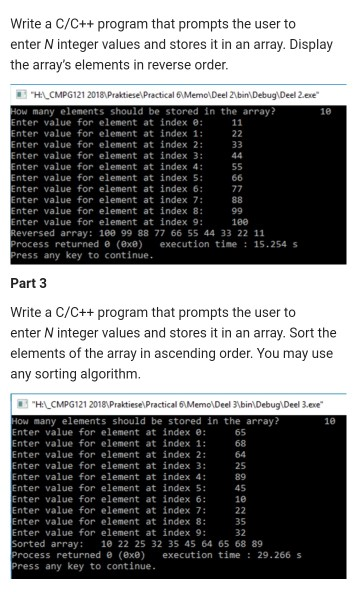 Solved Instructions NOTE: For this practical you may not use | Chegg.com